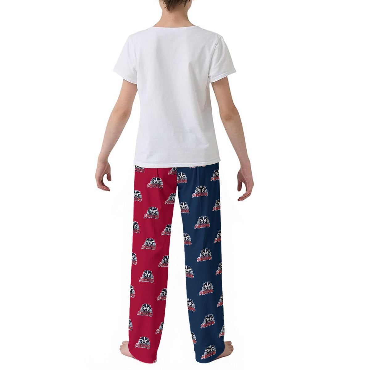 Jr Badger Logo on Navy/Red Pj Pants