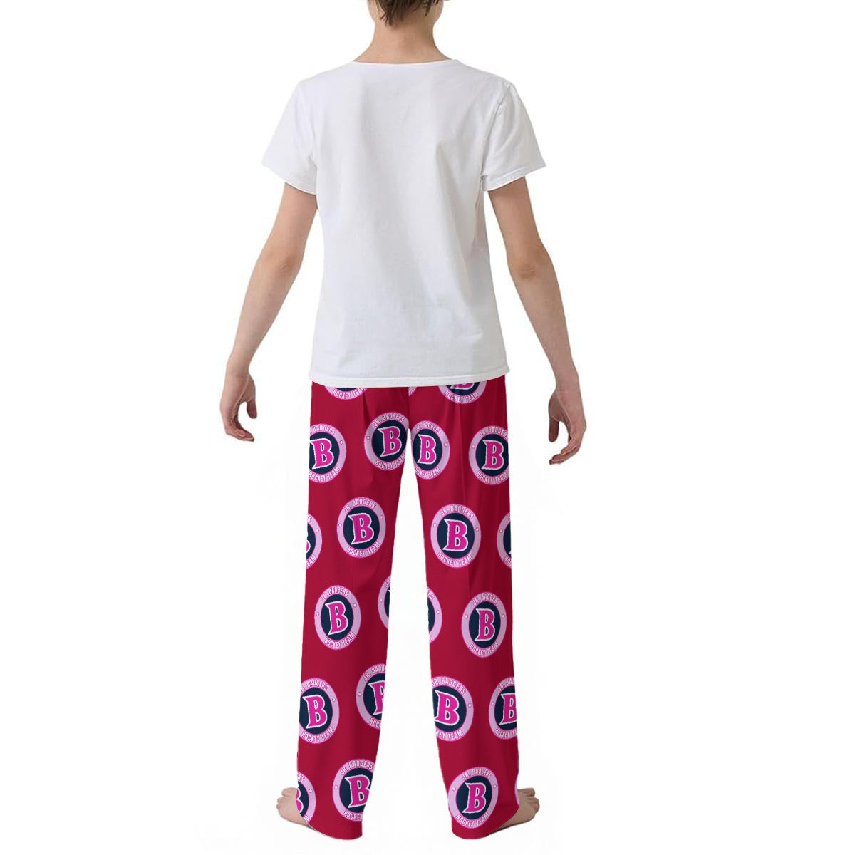 Jr Badgers Pink B on Red Pj Pants