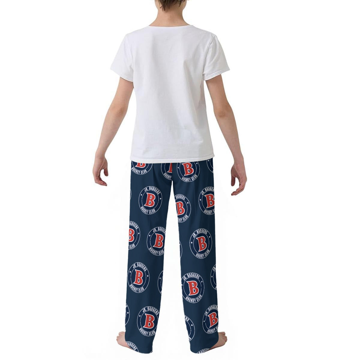Jr Badgers Red B on Navy Pj Pants